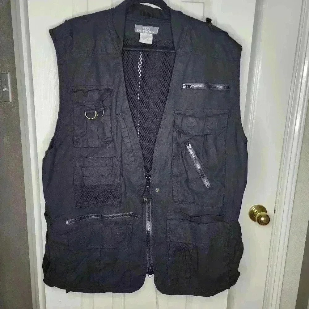 Fox Outdoor Travel Vest Fishing Hunting Camping Hiking Large Pockets